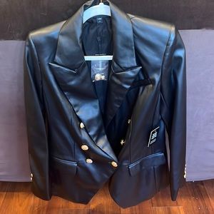 Express Vegan Leather Blazer